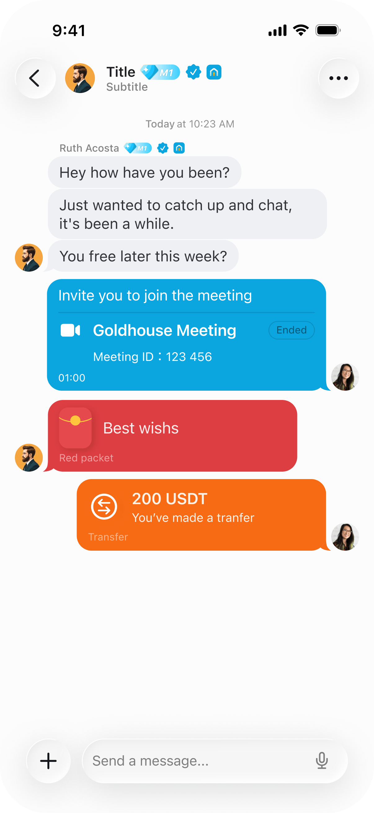 GoldHouse mobile connected account screen